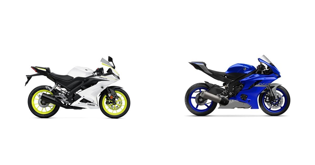 Yamaha YZF-R125 2020 vs Yamaha YZF-R6 RACE 2021