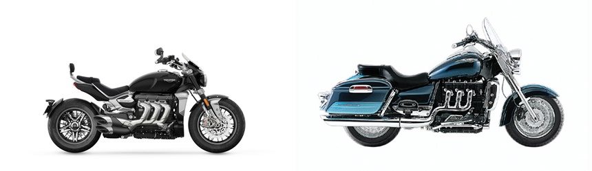 Motorrad Vergleich Triumph Rocket 3 GT 2024 vs. Triumph Rocket III ...