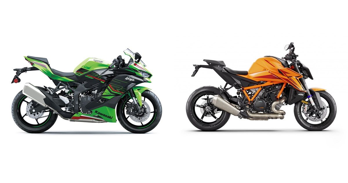 Injap R Kawasaki Ninja ZX-4RR 2024 vs KTM 1390 Super Duke R EVO 2024