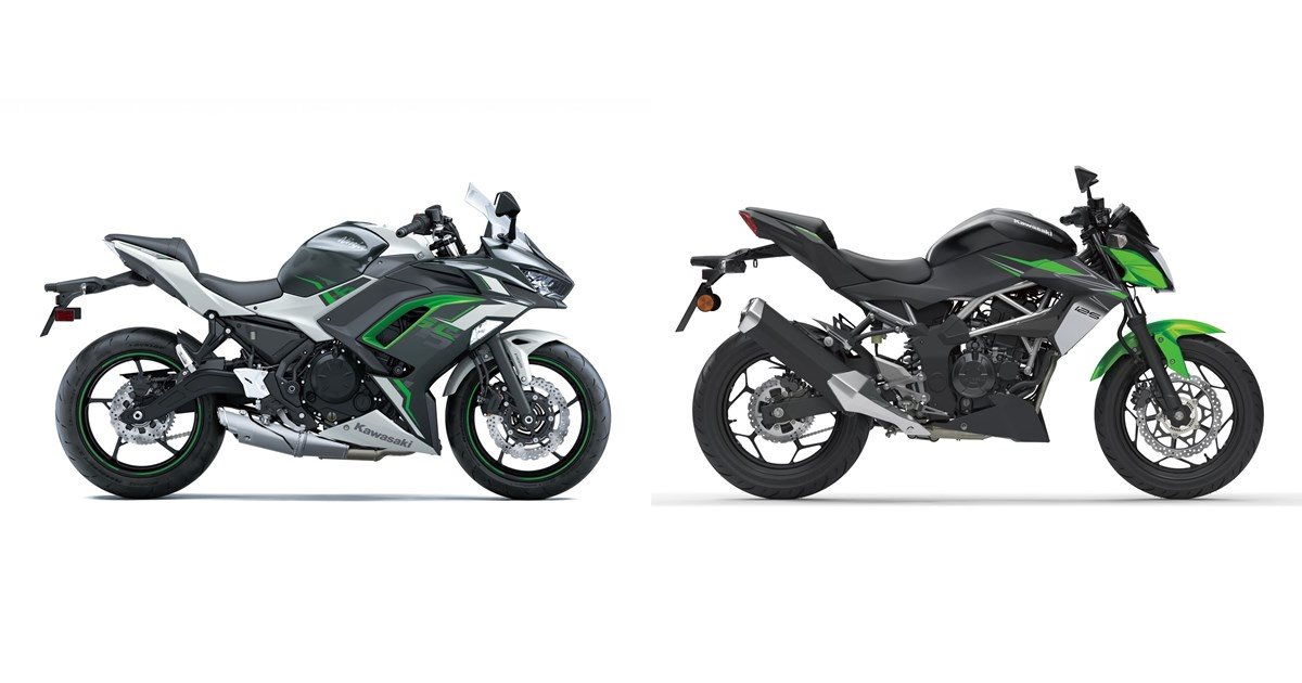 Motorrad Vergleich Kawasaki Ninja 650 2022 vs. Kawasaki Z125 2024