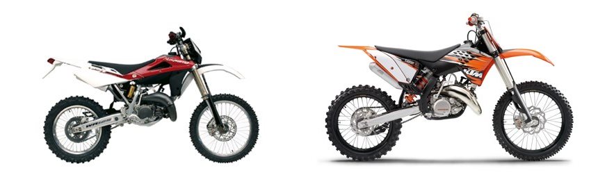 Curated visual reference: Motorrad Vergleich Husqvarna Wr 125 2008 Vs Ktm 125 Sx Photo Inspiration
