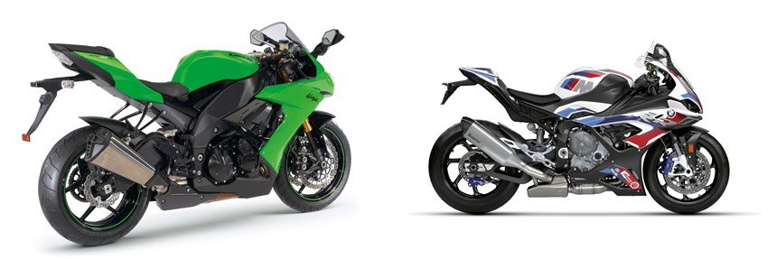 Motorrad Vergleich Kawasaki Ninja ZX-10R 2009 vs. BMW M 1000 RR 2021