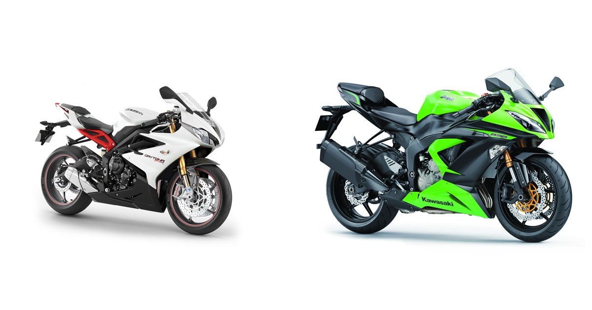 Triumph Daytona 675 2013 vs Kawasaki Ninja ZX-6R 636 2014