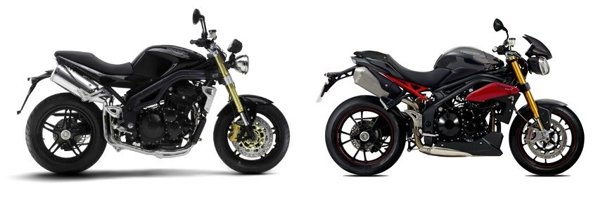 Motorrad Vergleich Triumph Speed Triple 1050 2005 vs. Triumph Speed ...