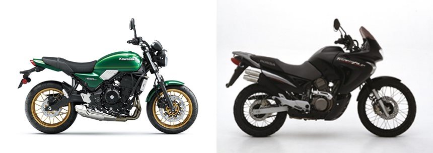 Motorcycle comparison Kawasaki Z650 RS 2022 vs. Honda XL 650V Transalp 2007