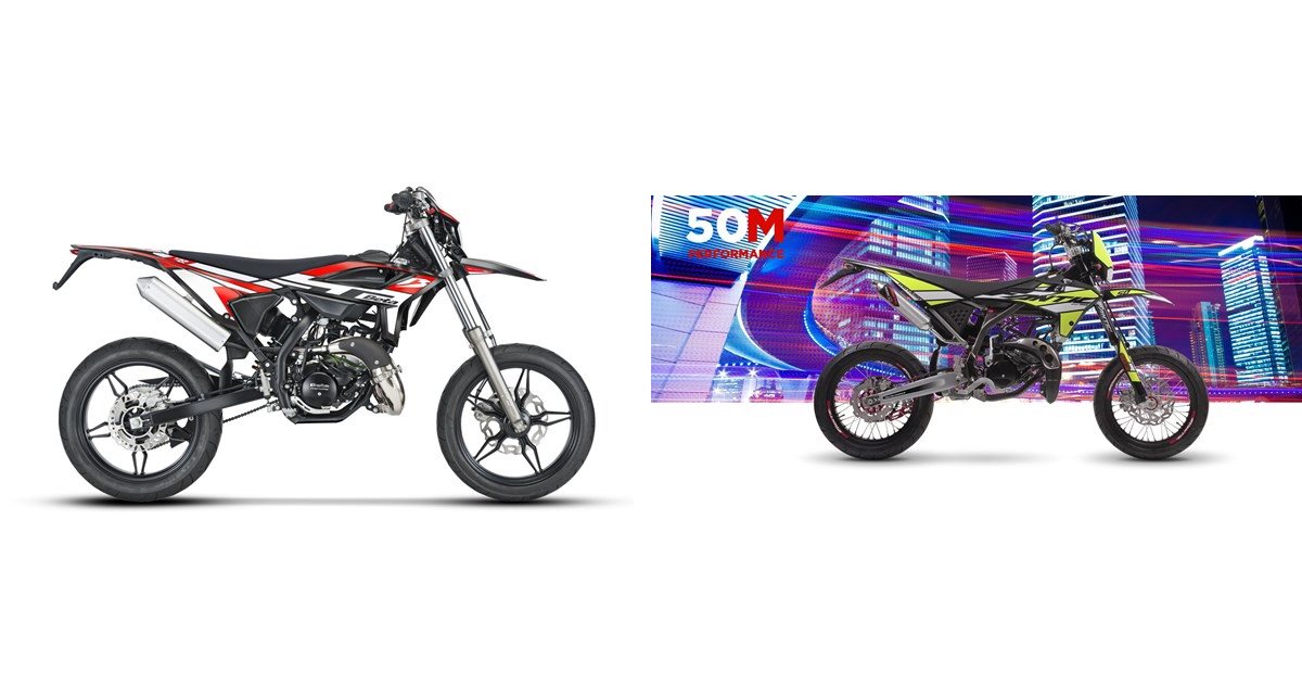 Motorcycle comparison Beta RR 50 Motard 2023 vs. Fantic 50M Performance 2020