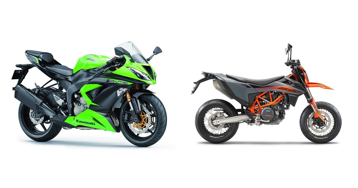 Kawasaki Ninja ZX-6R 636 2013 vs KTM 690 SMC R 2022