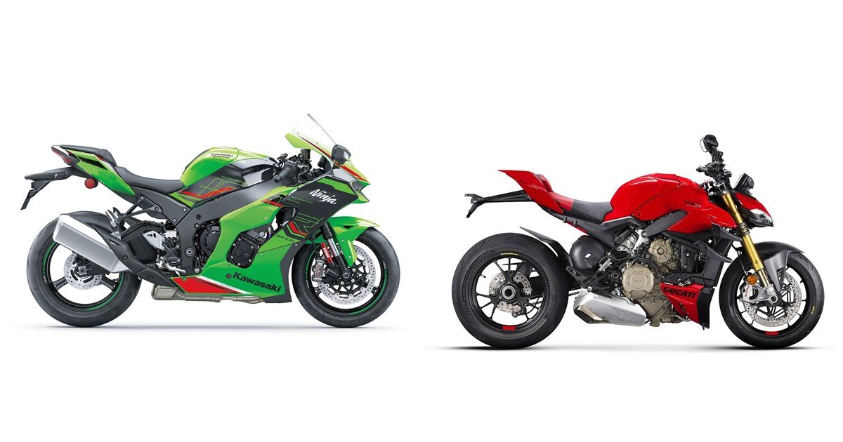 Kawasaki Ninja ZX-10R 2024 vs Ducati Streetfighter V4 S 2023