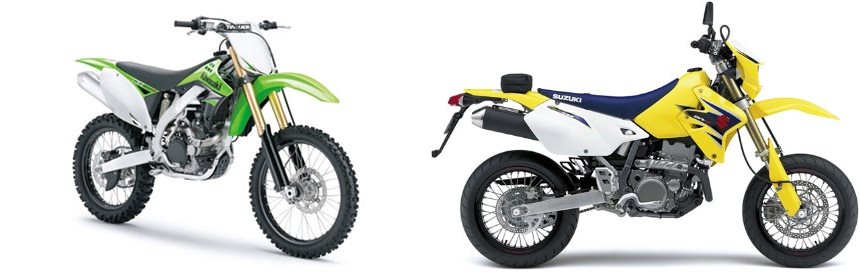 アンドロメダクシナダ4枚 Kawasaki KX450F 2009 vs Suzuki DR-Z 400 SM 2007