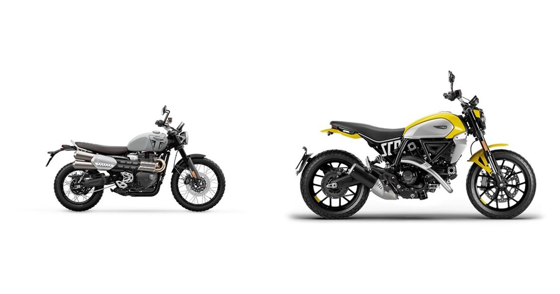 Motorrad Vergleich Triumph Scrambler 1200 X 2024 vs. Ducati Scrambler ...