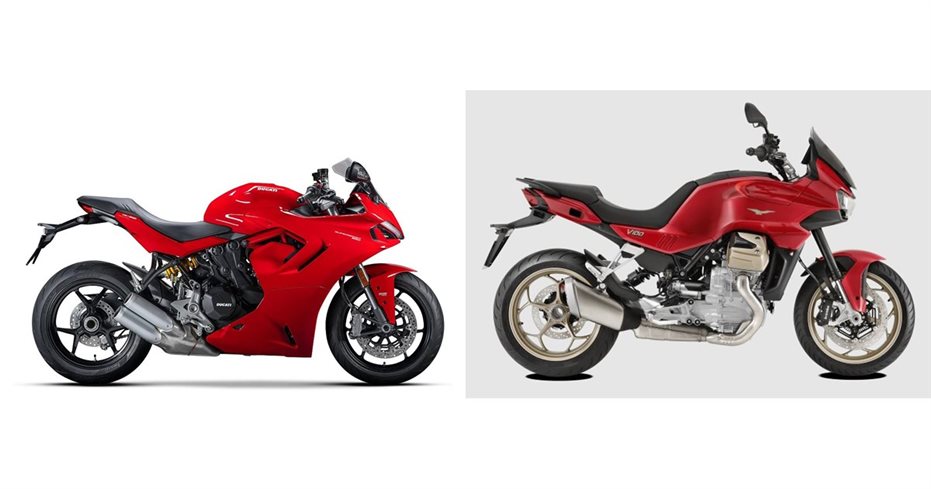 Motorrad Vergleich Ducati SuperSport 950 2023 vs. Moto Guzzi V100 ...