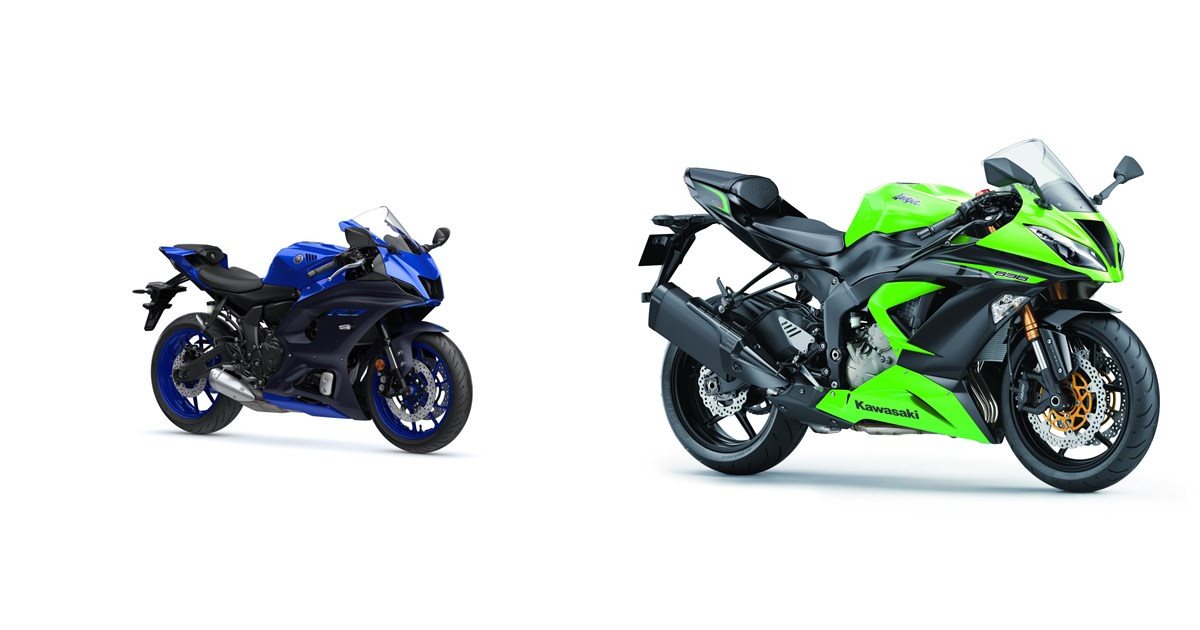 Motorrad Vergleich Yamaha R7 2021 vs. Kawasaki Ninja ZX6R 636 2013