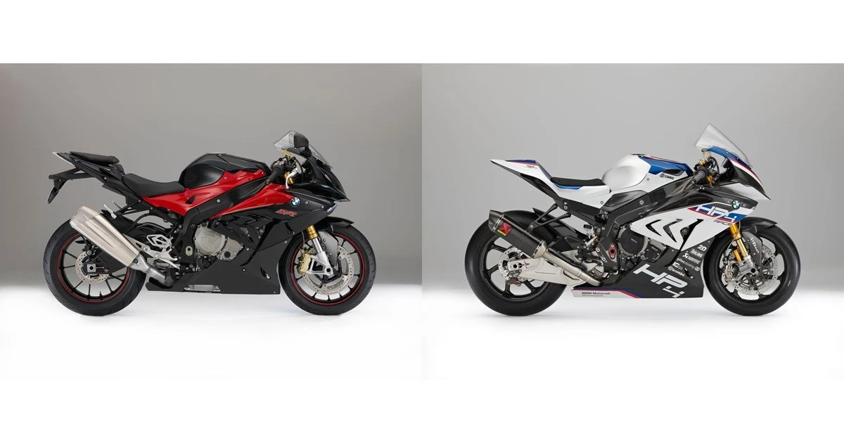 Motorrad Vergleich BMW S 1000 RR 2016 vs. BMW HP4 RACE 2018