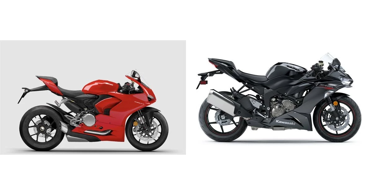 Ducati Panigale V2 2024 vs Kawasaki Ninja ZX-6R 2020