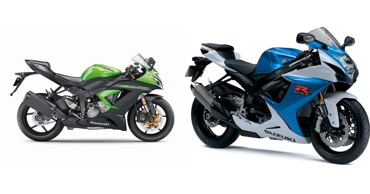 Kawasaki Ninja ZX-6R 636 2014 vs Suzuki GSX-R 750 2013
