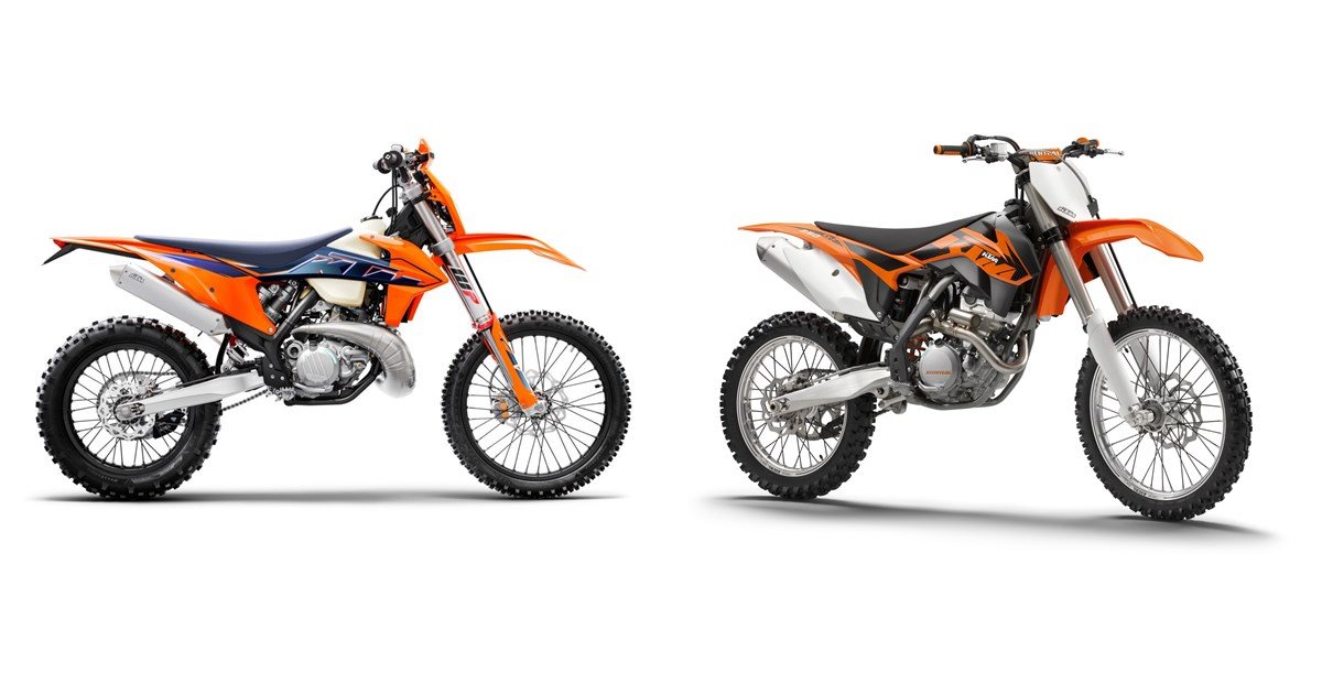Motorrad Vergleich KTM 300 EXC TPI 2022 vs. KTM 250 SX-F 2013