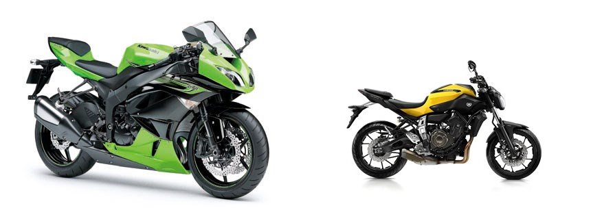 Kawasaki Ninja ZX-6R 2011 vs Yamaha MT-07 2015