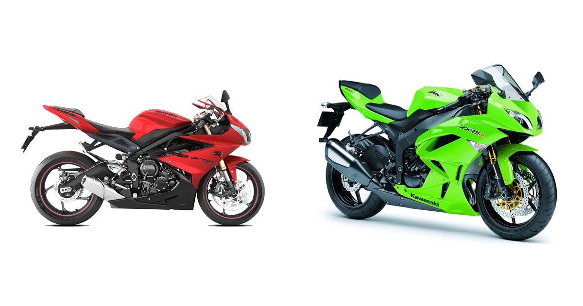 Triumph Daytona 675 2016 vs Kawasaki Ninja ZX-6R 2013