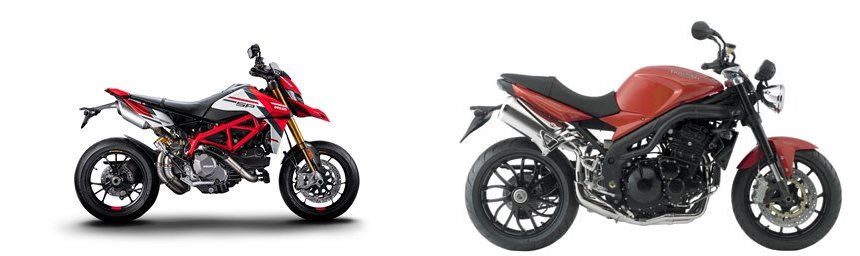 Motorrad Vergleich Ducati Hypermotard Sp Vs Triumph Speed Triple