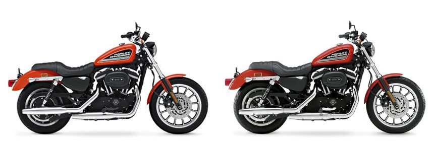 Harley Sportster R Motorrad Vergleich Harley-Davidson Sportster XL 883 R Roadster 2009 vs ...