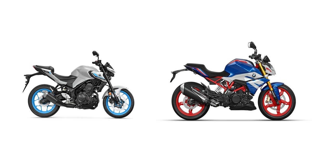 Motorrad Vergleich Yamaha MT03 2025 vs. BMW G 310 R 2024