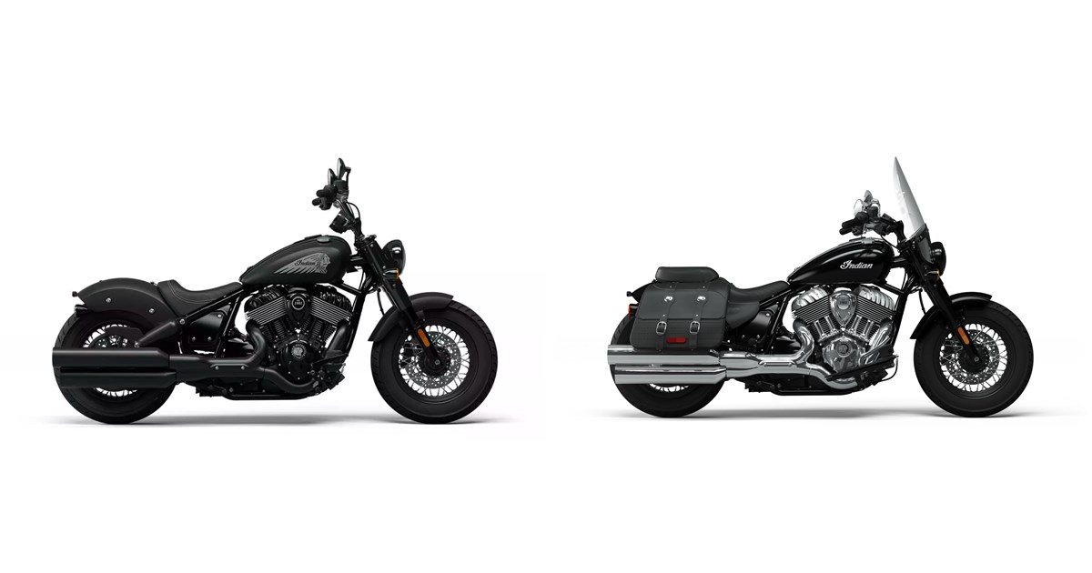 Motorrad Vergleich Indian Chief Bobber Dark Horse 2024 Vs. Indian Super 