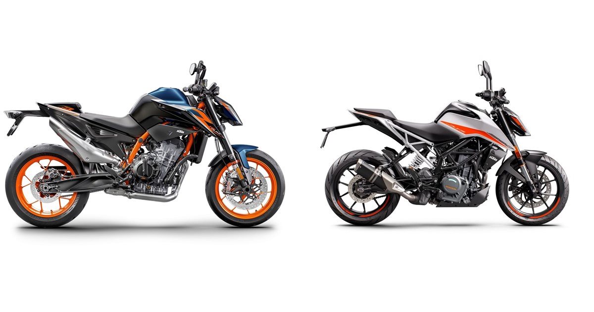 Motorrad Vergleich KTM 890 Duke R 2023 Vs KTM 390 Duke 2022