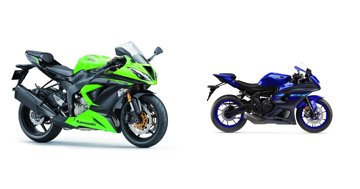 Kawasaki Ninja ZX-6R 636 2013 vs Yamaha R7 2024