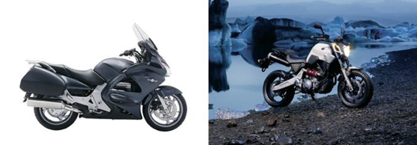 Motorrad Vergleich Honda ST 1100 Pan-European 2008 vs. Yamaha MT-03 2006