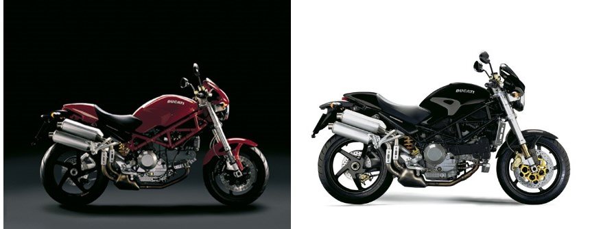 Ducati Monster S2R 1000 2008 vs Ducati Monster S4R 2005