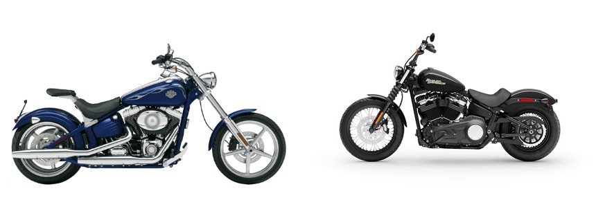Motorrad Vergleich Harley-Davidson Softtail Rocker C FXCWC 2008 vs ...