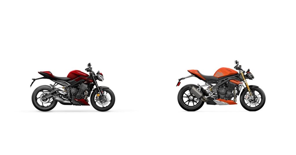 Motorrad Vergleich Triumph Street Triple 765 RS 2025 vs. Triumph Speed ...