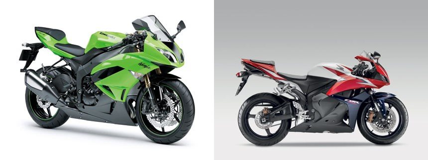 Kawasaki Ninja ZX-6R 2009 vs Honda CBR600RR 2009
