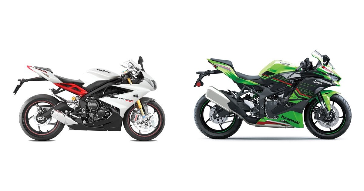 Triumph Daytona 675 R 2017 vs Kawasaki Ninja ZX-4RR 2024