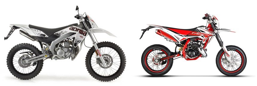 Motorrad Vergleich Aprilia RX 50 2013 vs. Beta RR 50 Motard Track 2020