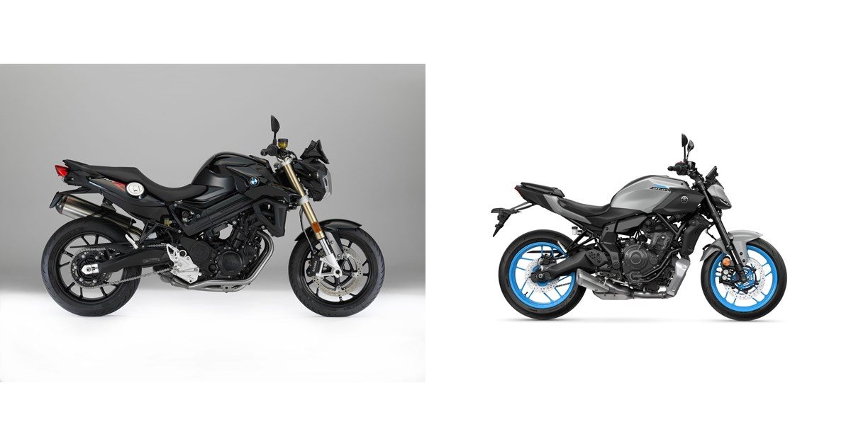 Motorrad Vergleich BMW F 800 R 2019 vs. Yamaha MT-07 2025
