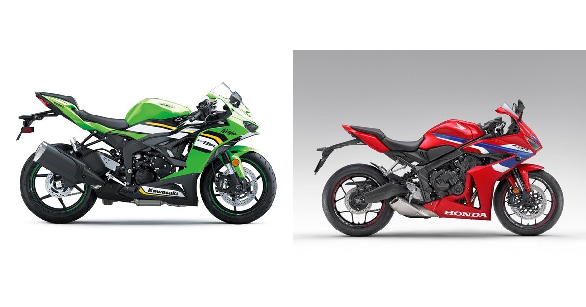 Kawasaki Ninja ZX-6R 2025 vs Honda CBR650R E-Clutch 2025