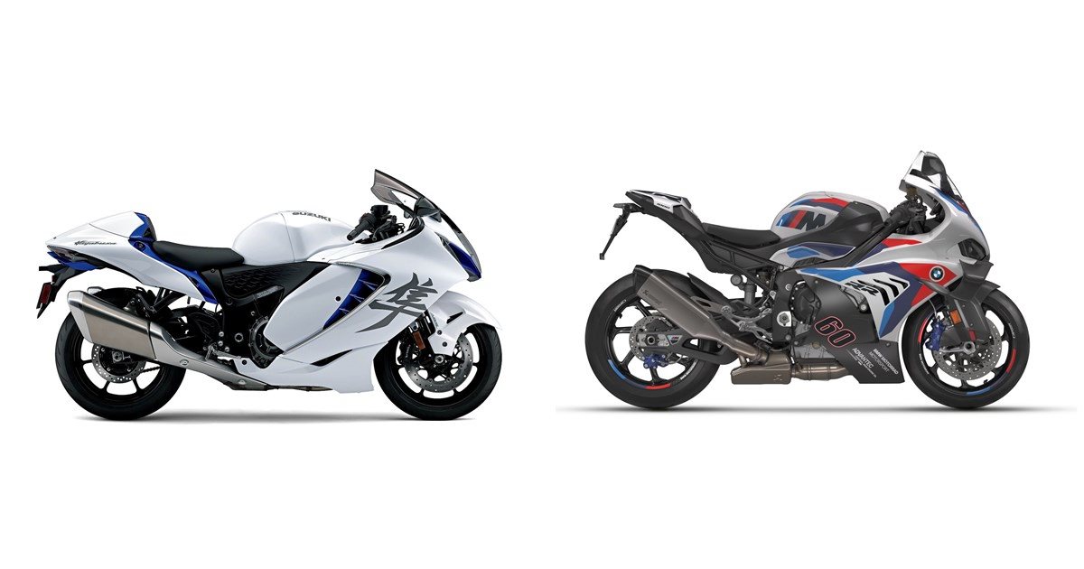 Motorrad Vergleich Suzuki Hayabusa 2024 vs. BMW M 1000 RR 2025