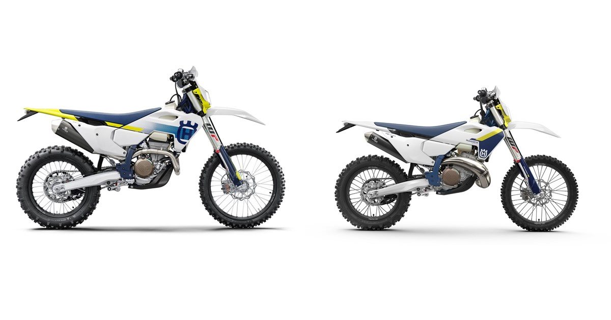 Motorrad Vergleich Husqvarna FE 350 2024 vs. Husqvarna TE 250 2025