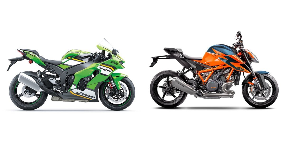 Kawasaki Ninja ZX-10R 2025 vs KTM 1290 Super Duke R 2020