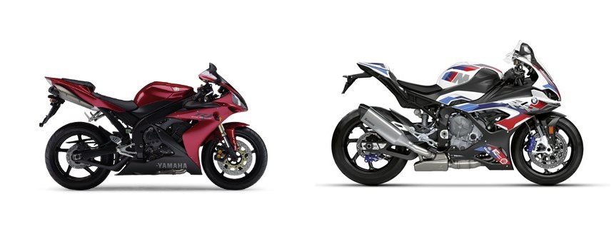 Motorrad Vergleich Yamaha R1 2008 vs. BMW M 1000 RR 2021