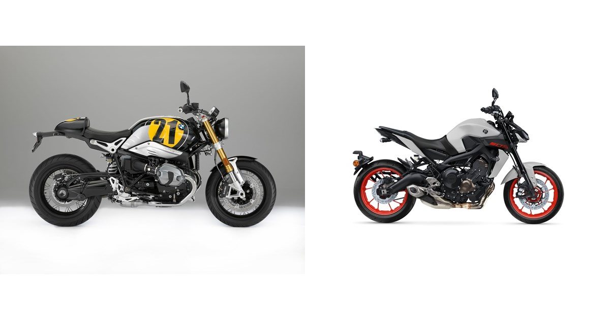 Motorrad Vergleich BMW R nineT 2018 vs. Yamaha MT-09 2020