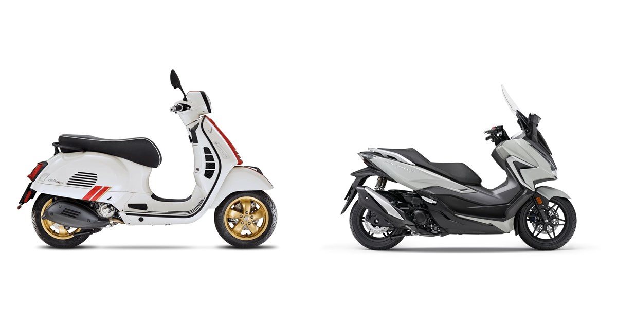 Motorrad Vergleich Vespa Gts 300 Super Racing Sixties 2021 Vs Honda