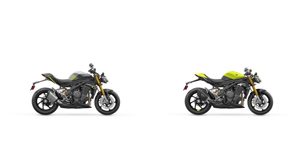 Motorrad Vergleich Triumph Speed Triple 1200 RS 2025 vs. Triumph Speed ...