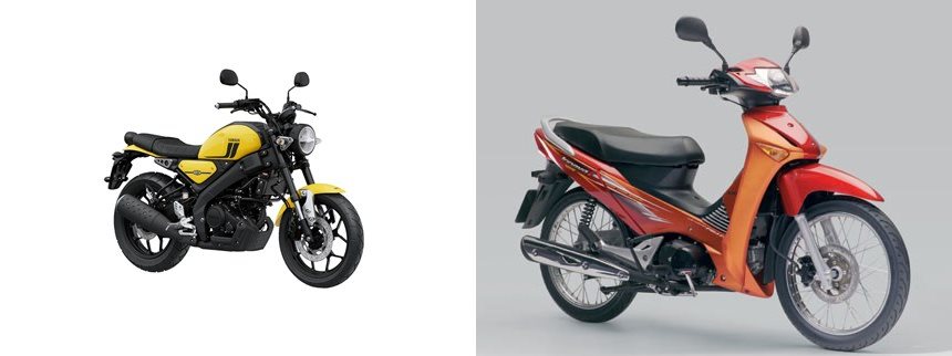 Yamaha Innova Yamaha XSR125 2022 vs Honda ANF 125 Innova 2009