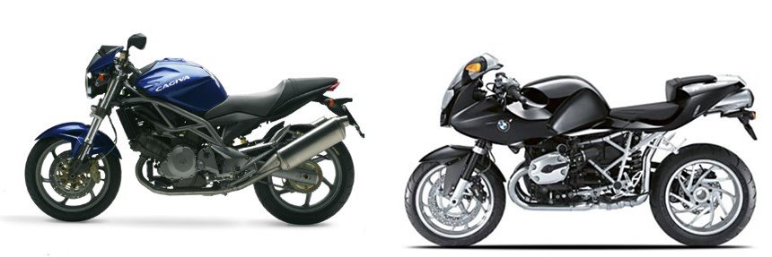 Motorrad Vergleich Cagiva Raptor 1000 2005 vs. BMW R 1200 S 2009