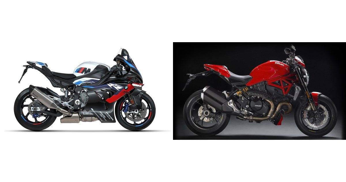 Doppel R Motorrad Vergleich BMW M 1000 RR 2023 vs. Ducati Monster 1200 R 2016