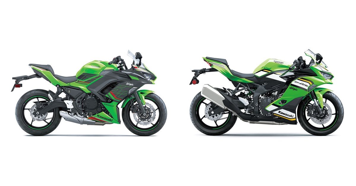 Motorrad Vergleich Kawasaki Ninja 650 2024 vs. Kawasaki Ninja ZX-4RR 2025