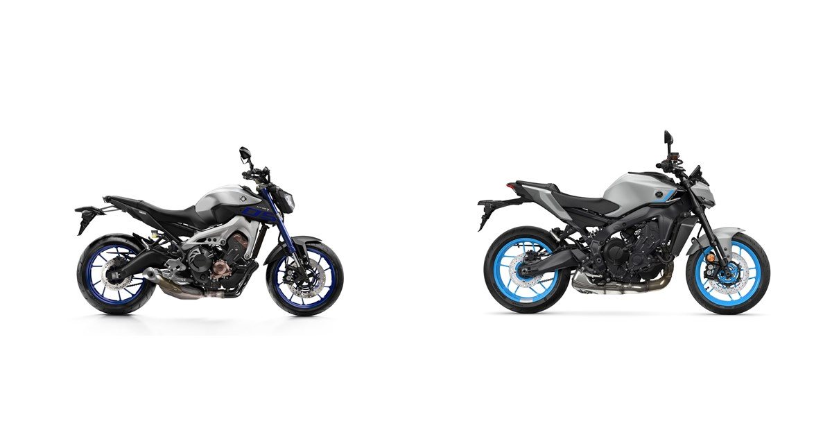 Motorrad Vergleich Yamaha MT-09 2015 vs. Yamaha MT-09 35kW 2025