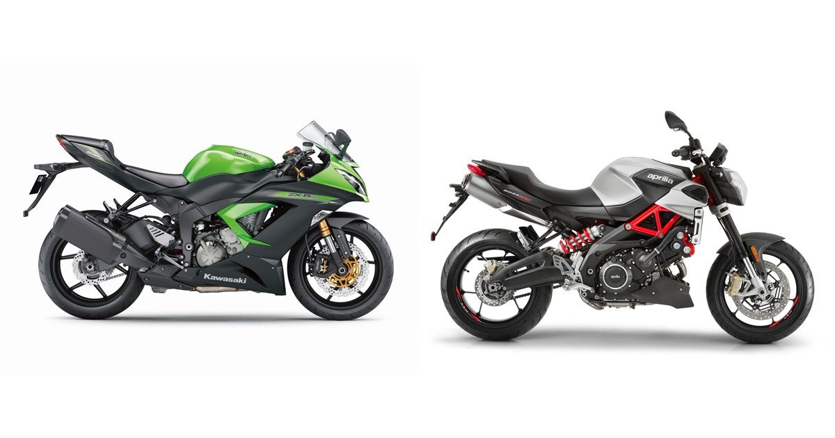Motorrad Vergleich Kawasaki Ninja ZX-6R 636 2015 vs. Aprilia Shiver 900 ...